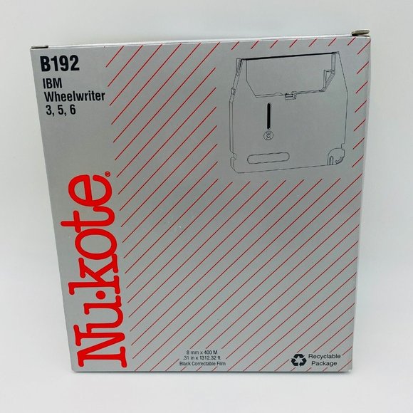Nukote IBM Wheelwriter 3, 5, 6, 8mm x 400 M, Black Correctable Film, B192 - Picture 1 of 5